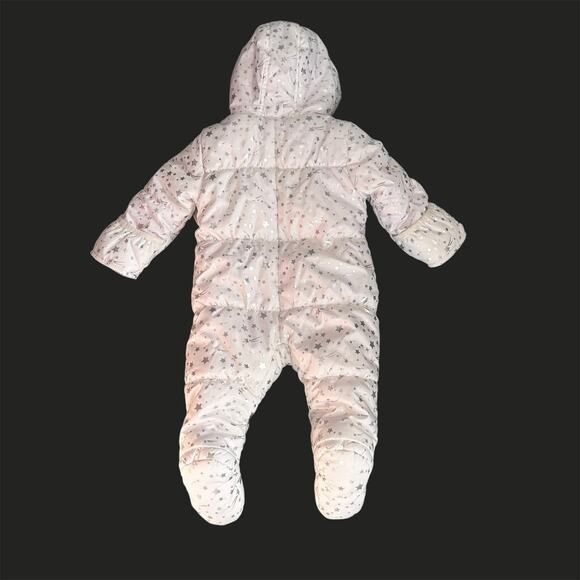 Wippette Kids Infant Star Pink Fleece Snowsuit 6/9 Months Baby - Picture 2 of 7